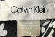 Load image into Gallery viewer, Calvin Klein Womens Black White Floral Flutter Sleeve Wrap Dress Size 14
