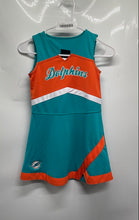 Load image into Gallery viewer, NFL Team Apparel Girls Aqua Multicolor Miami Dolphins Cheer Dress Size L 6X