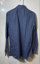 Load image into Gallery viewer, Banana Republic Mens Blue White Printed Cotton Long Sleeve Button-Up Shirt Sz S