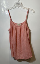 Load image into Gallery viewer, Ann Taylor Loft Womens Pink White Pleated Round Neck Camisole Blouse Top Size M