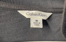 Load image into Gallery viewer, Calvin Klein Mens Black Long Sleeve Full Zip Pockets Collared Bomber Jacket Sz M