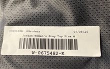 Load image into Gallery viewer, Jordan Womens Gray Crew Neck Tight Fit Pullover Sleeveless Cropped Tank Top Sz M