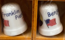 Load image into Gallery viewer, 42-Pieces U.S. Presidential Thimble Collection Housed In A Wooden Display Case