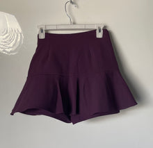 Load image into Gallery viewer, Zara Womens Purple Tie Waist Flounce Hem Side-Zip A-Line Skort Size Small