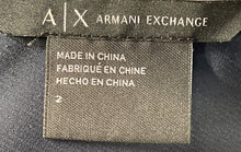 Load image into Gallery viewer, Armani Exchange Womens Blue Sleeveless Collarless Back Button Shift Dress Size 2
