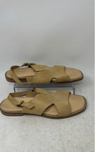 Load image into Gallery viewer, Avellini Womens Beige Leather Open Toe Flat Slingback Sandals Size 8