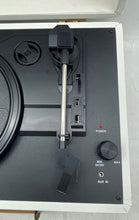 Load image into Gallery viewer, Feir White Portable Suitcase Style 3 Speed Turntable Vinyl Record Player