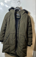 Load image into Gallery viewer, Guess Womens Green Long Sleeve Full-Zip Hooded Quilted Parka Jacket Size M
