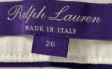 Load image into Gallery viewer, Ralph Lauren Womens White Denim 5 Pocket Design Stretch Straight Jeans Size 26