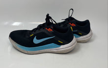 Load image into Gallery viewer, Nike Mens Air Winflo 10 Black Blue Yellow Lace-Up Low Top Running Shoes Size 7