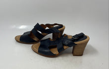 Load image into Gallery viewer, Born Womens Elly Black Leather Open Toe Block Heel Slingback Sandals Size 9 M