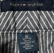 Load image into Gallery viewer, Tommy Hilfiger Womens Blue White Striped Regular Fit Trouser Pants Size 10