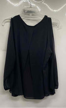 Load image into Gallery viewer, Guess Womens Black Long Cold Shoulder Sleeve V-Neck Blouse Top Size L With Tag