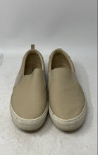 Load image into Gallery viewer, Banana Republic Mens Beige Leather Round Toe Slip-On Sneaker Shoes Size 10.5