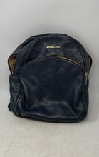 Load image into Gallery viewer, Michael Kors Womens Blue Leather Zipper Adjustable Strap Top Handle Backpack