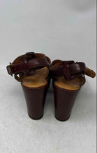 Load image into Gallery viewer, Born Womens Brown Leather Adjustable Strap Wedge Heel Strappy Sandals Size 9