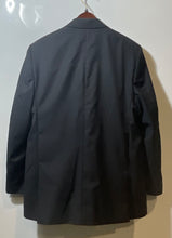 Load image into Gallery viewer, Santori Mens Black Gray Pinstripe Print Wool 2-Button Blazer Size 42/36R