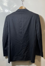 Load image into Gallery viewer, Authentic Burberry Mens Black Striped Wool Two-Button Blazer Size EUR 38 Reg