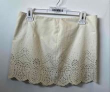 Load image into Gallery viewer, Forever 21 Womens Beige Laser Cut Back Zip Mini Skirt Size Medium