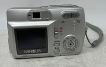 Load image into Gallery viewer, Minolta Dimage E323 Silver 3.2 MP Digital Camera With Carrying Case Not Tested