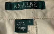 Load image into Gallery viewer, Lauren Ralph Lauren Womens Light Khaki Cotton Slash Pocket Cargo Pants Size 8