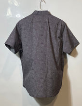 Load image into Gallery viewer, DKNY Mens Black Geometric Print Short Sleeve Regular Fit Button-Up Shirt Size L