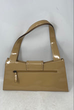 Load image into Gallery viewer, Guess Womens Beige Patent Faux Leather Inner Pocket Magnetic Shoulder Handbag