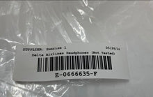 Load image into Gallery viewer, Delta Airlines Black Silver Foldable Wired Over The Ear Headphones Not Tested
