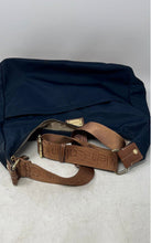 Load image into Gallery viewer, Calvin Klein Womens Blue Brown Outer Pockets Adjustable Strap Shoulder Bag