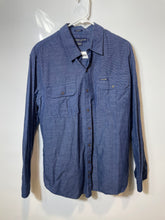 Load image into Gallery viewer, U.S. Polo Assn. Mens Blue Long Sleeve Pockets Collared Button-Up Shirt Size L