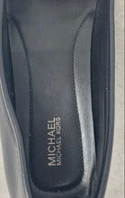 Load image into Gallery viewer, Michael Kors Womens Black Faux Leather Slip-On Moccasins Flats Size 8M