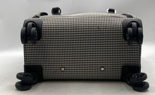 Load image into Gallery viewer, London Fog Unisex Black White Houndstooth Print Retractable Handle Trolley Bag