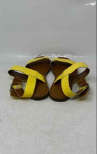 Load image into Gallery viewer, Franco Sarto Womens Yellow Open Toe Flat Slingback Sandals Size 7M