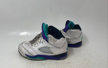 Load image into Gallery viewer, Nike Boys Air Jordan 5 Retro HQ7979-100 White Purple Blue Sneakers Shoes Sz 12C