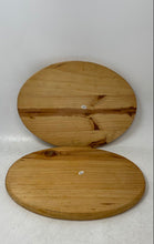 Load image into Gallery viewer, Set Of 2 Pcs Light Brown Wooden Kitchenware Round Chopping Blocks Boards