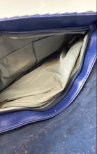 Load image into Gallery viewer, Matt By Matt & Nat Womens Blue Leather Single Strap Pockets Slouchy Shoulder Bag
