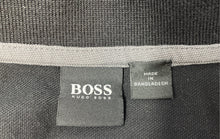 Load image into Gallery viewer, Hugo Boss Mens Black Gray Contrast Trim Cotton Short Sleeve Polo Shirt Size XL