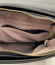 Load image into Gallery viewer, Unbranded Womens Black Faux Leather Adjustable Strap Magnetic Flap Backpack