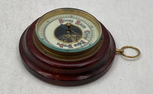 Load image into Gallery viewer, Vintage Wood And Brass Wall Hanging Round Aneroid Barometer Not Tested