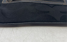 Load image into Gallery viewer, Coach Womens Black Signature Jacquard Turnlock Canvas Wristlet Wallet
