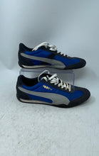Load image into Gallery viewer, Puma Mens Rocket Navy Blue Leather Low Top Lace-Up Sneaker Shoes Size 9
