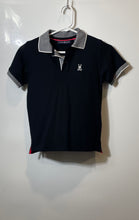 Load image into Gallery viewer, Psycho Bunny Boys Black Cotton Short Sleeve Collared Polo Shirt Size 7-8/S