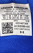 Load image into Gallery viewer, Under Armour Mens Harper 3 3020589-400 Royal Blue White Baseball Cleats Size 13