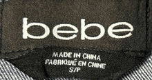 Load image into Gallery viewer, Bebe Womens Blue 3/4 Sleeve Collared Jeans Shirt Dress Size S/P