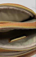 Load image into Gallery viewer, Valentina Womens Brown Orange Adjustable Strap Small Crossbody Handbag