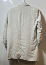 Load image into Gallery viewer, Zara Womens Beige Peak Lapel Flap Pocket Roll-Tab Sleeve Open Front Blazer Sz S