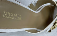 Load image into Gallery viewer, Michael Kors Womens White Criss Cross Strap Block Heel Slide Sandals Size 7.5 M