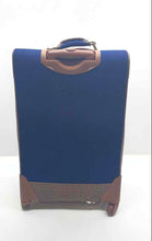 Load image into Gallery viewer, Samantha Brown Unisex Blue Faux Crocodile Embossed Trim Travel Luggage Suitcase