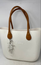 Load image into Gallery viewer, O Bag Womens White Brown Double Handle Shoulder Travel Tote Bag