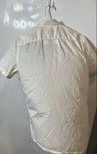 Load image into Gallery viewer, Zara Mens White Short Sleeve Collared Super Slim Fit Button-Up Shirt Size Large